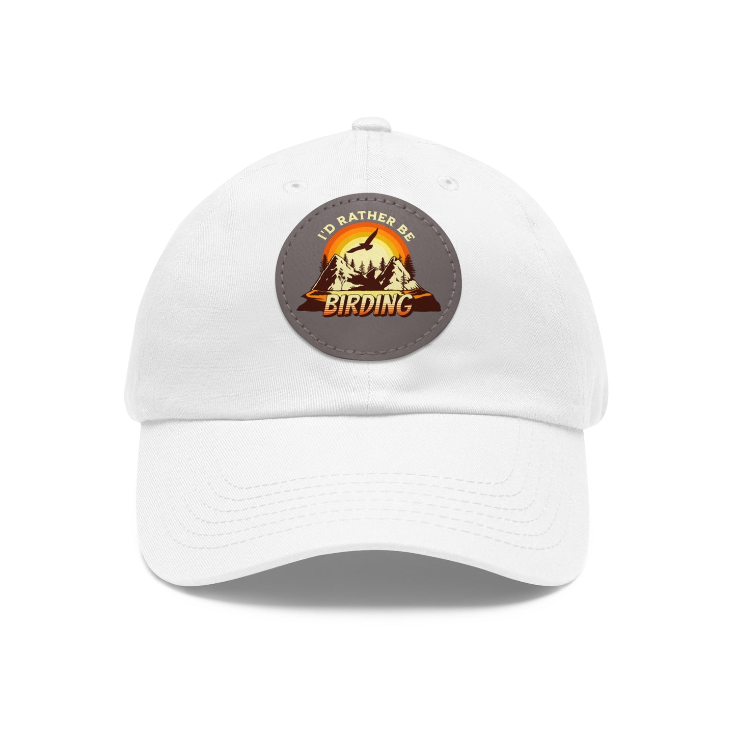 The Nerdy Birder - "I'd Rather be Birding" Dad Hat, Leather Patch Cap, Perfect Gift for Dads, Nature Lovers, Casual Style Cap, Summer Accessories