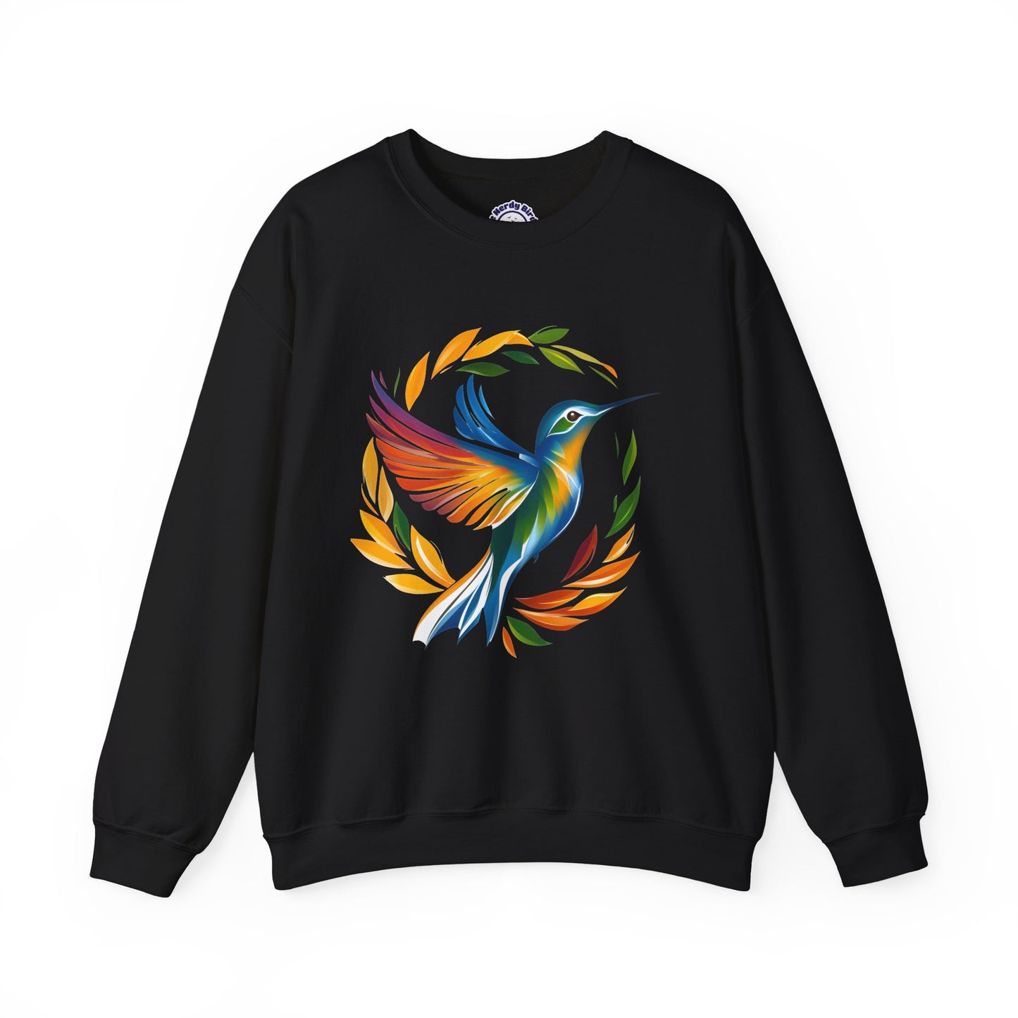 Hummingbird Rainbow Graphic Unisex Crewneck Sweatshirt