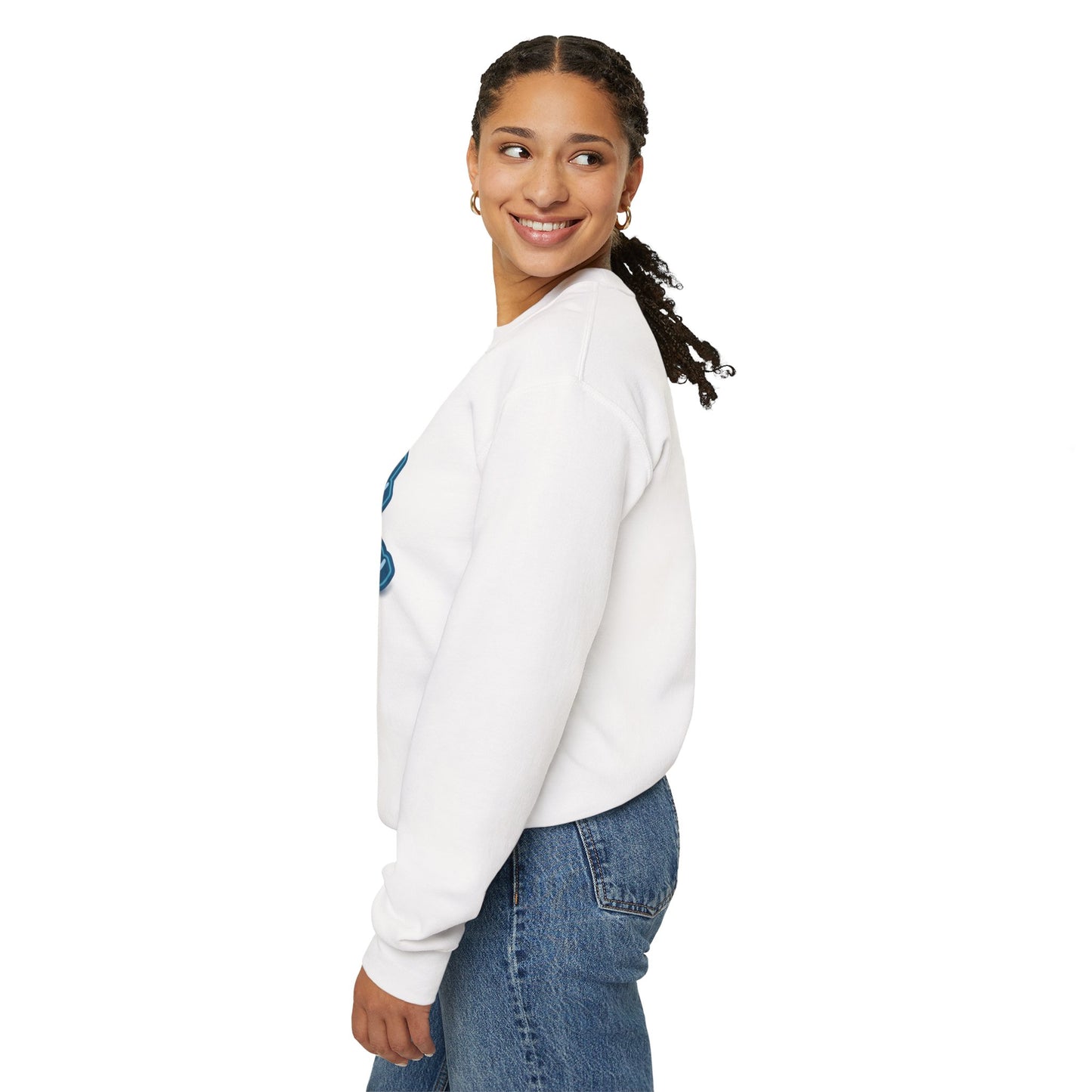 Bird Watcher Teal Graphic Unisex Crewneck Sweatshirt