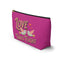 Love Takes Flight Accessory Pouch – Cute Pink Organizer for Travel & Everyday Use