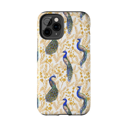 Elegant Peacock Tough Phone Case - Stylish Protection for Nature Lovers