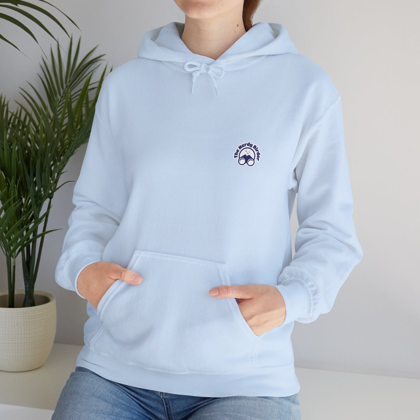 Hummingbird In Bloom Hoodie Back Design - Cozy Sweatshirt for Nature Lovers