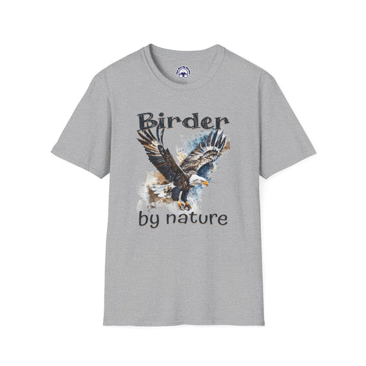 Eagle Birder By Nature Birdwatching Enthusiast Unisex Softstyle T-Shirt