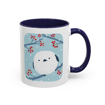 Cute Bird & Cherry Blossom Accent Coffee Mug - 11oz & 15oz