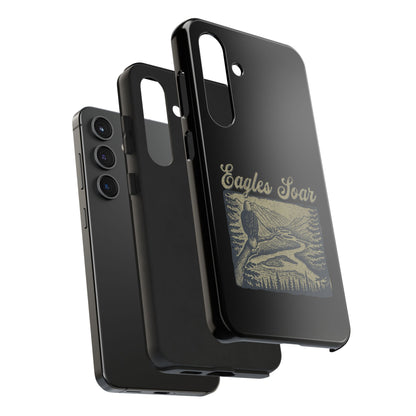 The Nerdy Birder - Eagles Soar Tough Phone Case, Nature Lover Gift, Hiking Accessory, Wildlife Enthusiast, Adventure Protection Case