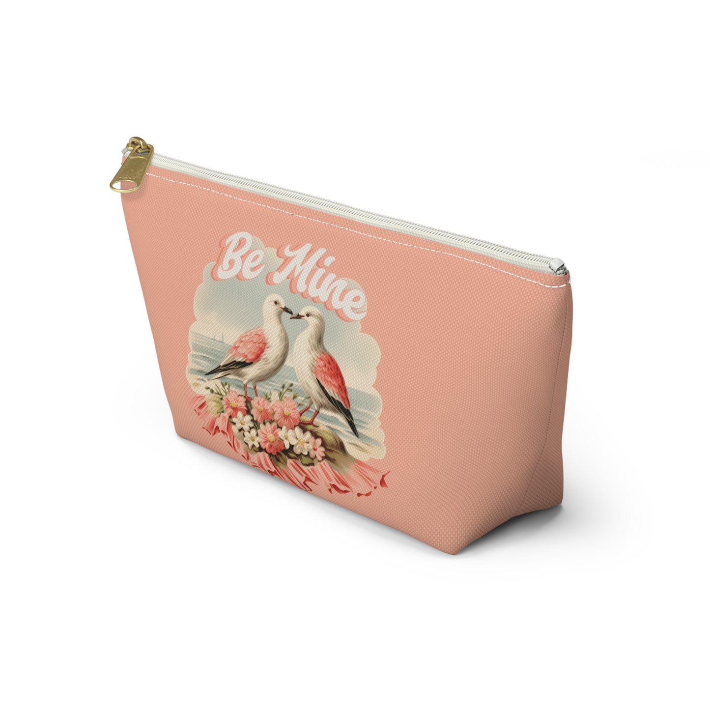 Vintage Inspired - Be Mine - Accessory Pouch - Lovebirds Design