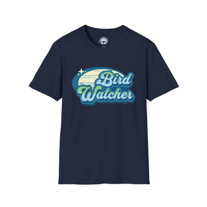Bird Watcher Teal Unisex Softstyle T-Shirt - Retro Vibe Tee for Casual Wear