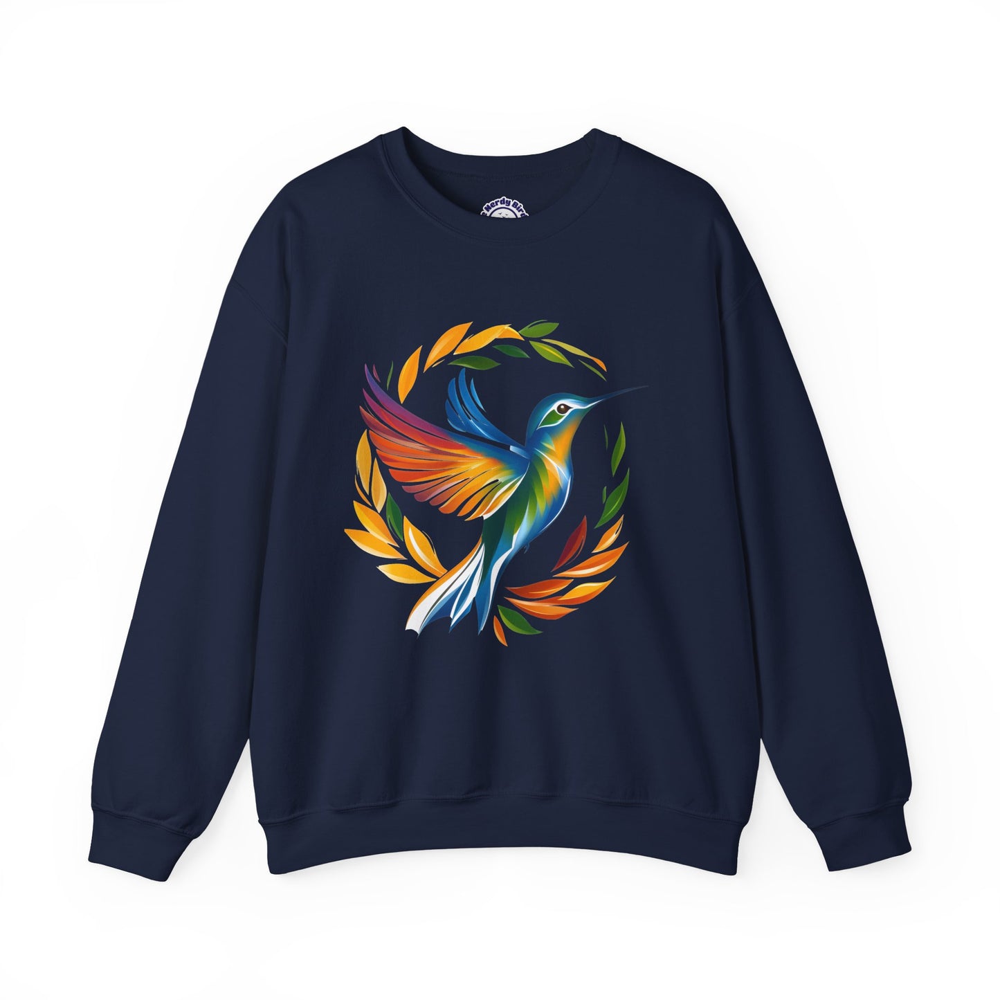 Hummingbird Rainbow Graphic Unisex Crewneck Sweatshirt