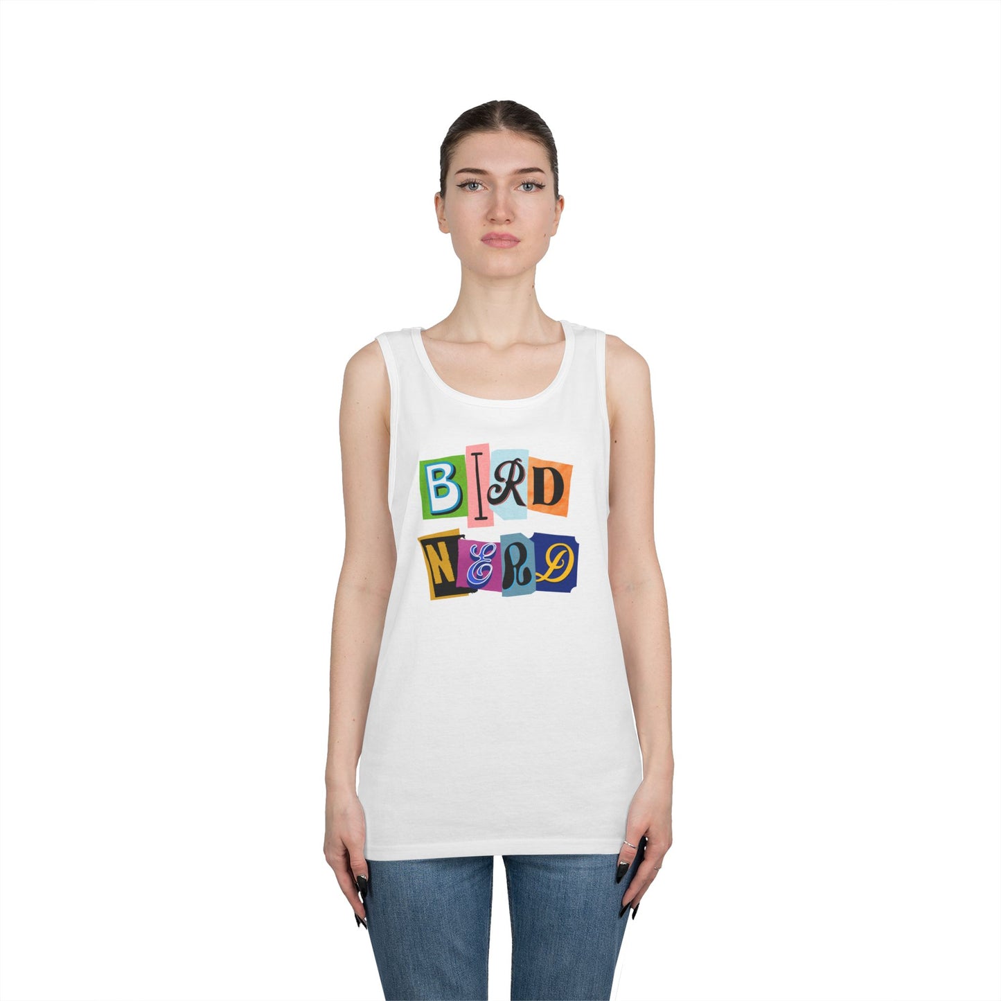 The Nerdy Birder Bird Nerd Tank Top, Gift for Bird Lovers, Unisex Summer Wear, Nature Lover's Apparel, Fun Casual Tank