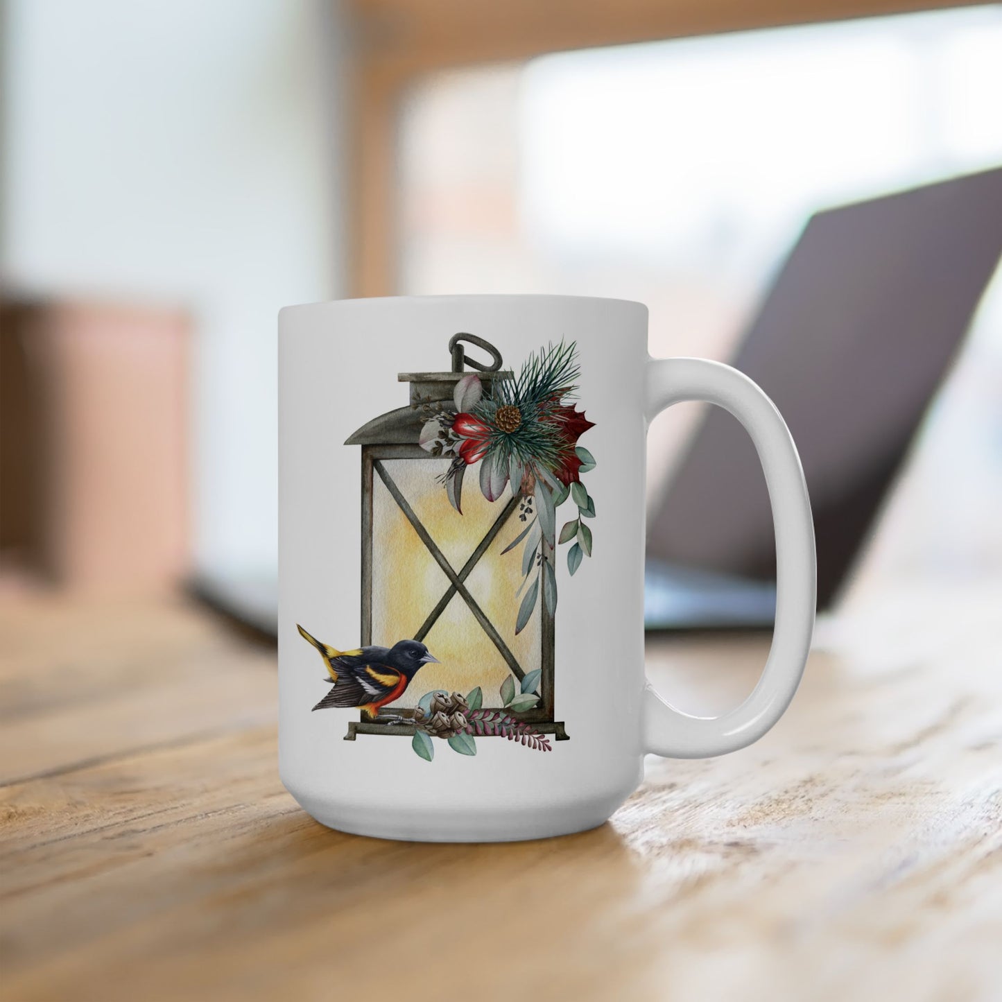 Cozy Lantern-Inspired Ceramic Mug | Perfect for Tea Lovers | Gift for Holidays