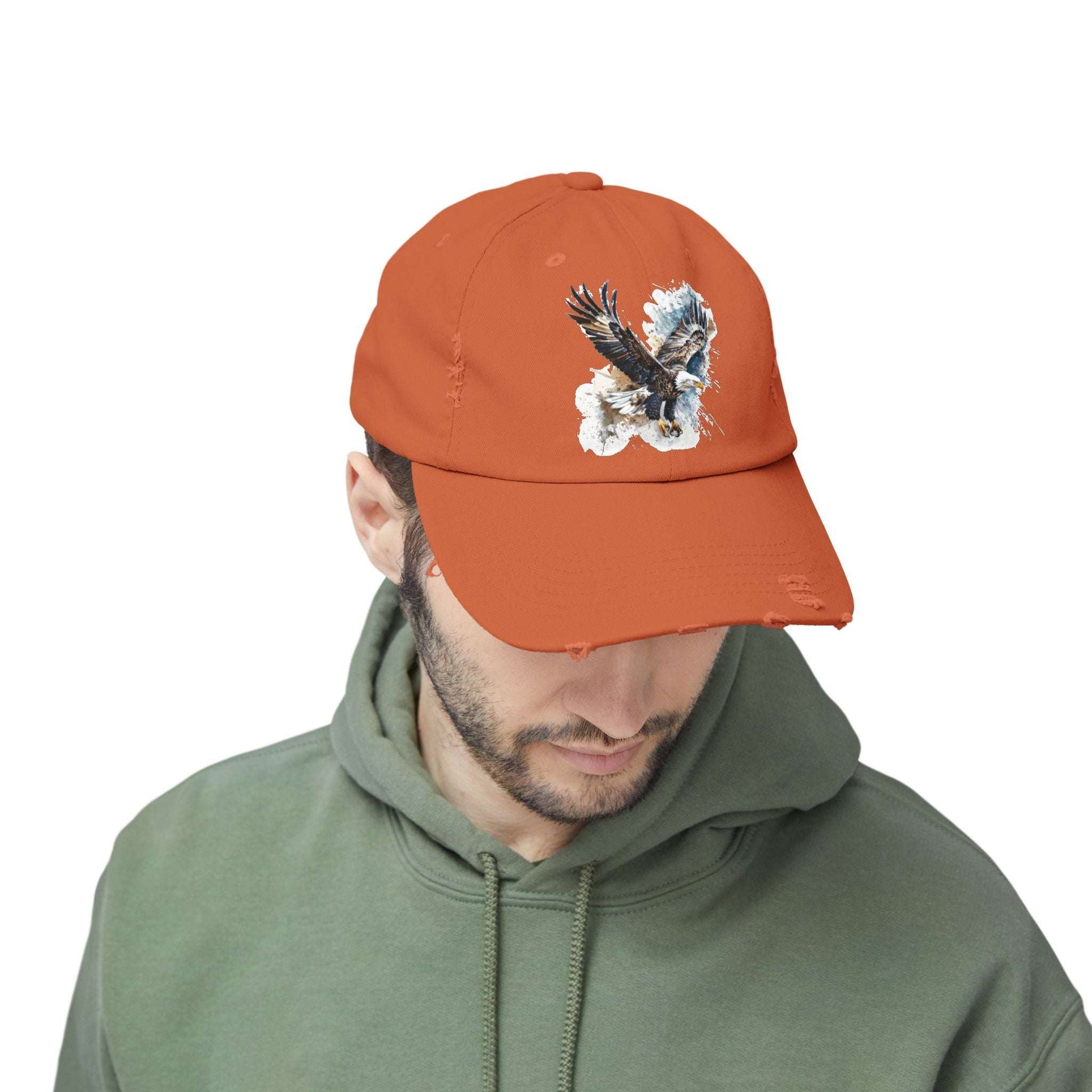 The Nerdy Birder Eagle Vintage Style Hat - Unisex Distressed Cap