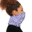 The Nerdy Birder - Feathers on Pink Background Lightweight Neck Gaiter, Feathered Print Neck Warmer, Feather Pattern Scarf