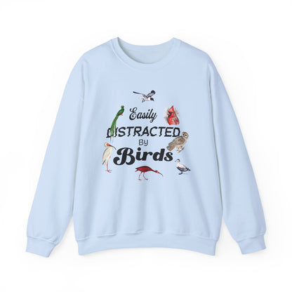 Easily Distracted by Birds Sweatshirt | Unisex Heavy Blend Crewneck