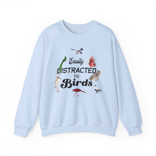 Easily Distracted by Birds Sweatshirt | Unisex Heavy Blend Crewneck