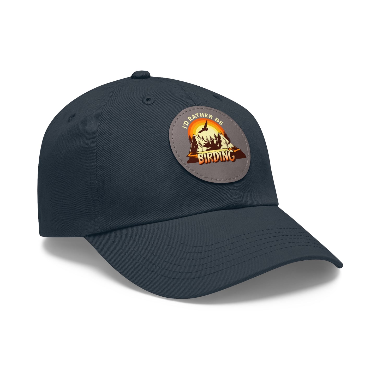 The Nerdy Birder - "I'd Rather be Birding" Dad Hat, Leather Patch Cap, Perfect Gift for Dads, Nature Lovers, Casual Style Cap, Summer Accessories