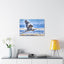 Soothing Coastal Canvas Gallery Wraps featuring Majestic Heron in Flight