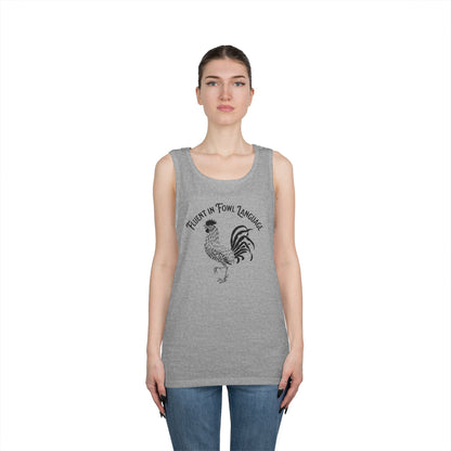 Fluent in Fowl Language Unisex Heavy Cotton Tank Top - Funny Animal Lover Shirt
