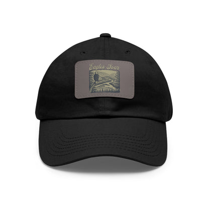 Eagles Soar Dad Hat with Leather Patch, Casual Cap for Bird Lovers, Unique Gift for Birdwatching, Outdoor Adventure Hat, Unisex
