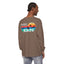 Easily Distracted by Birds Sunset on Back Long Sleeve Tee