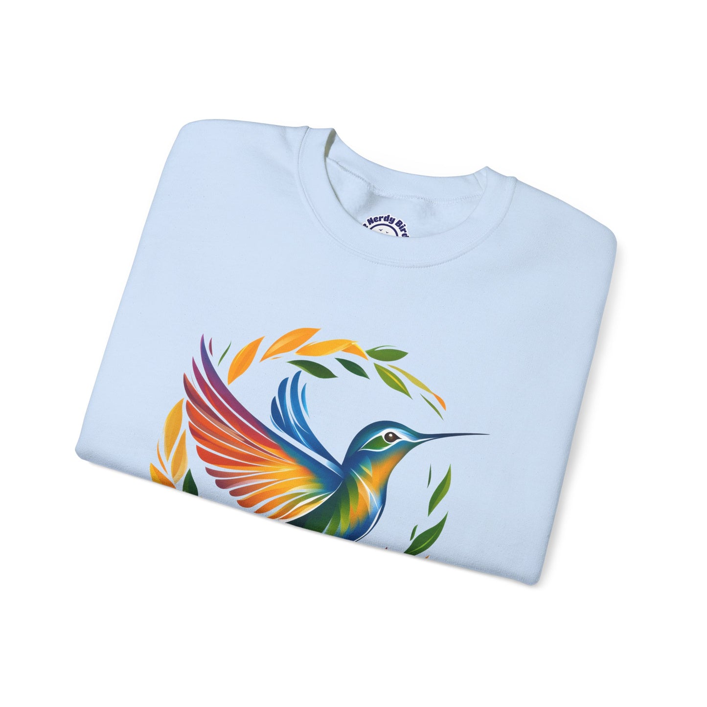 Hummingbird Rainbow Graphic Unisex Crewneck Sweatshirt