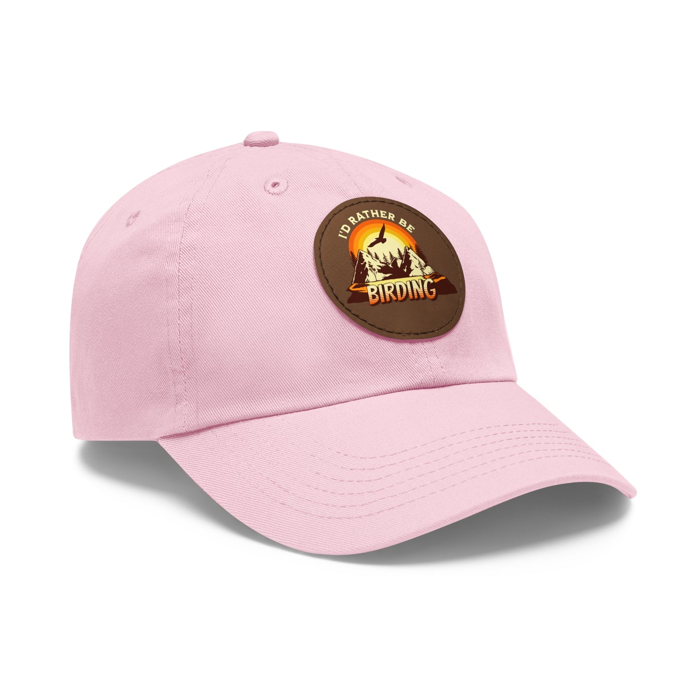 The Nerdy Birder - "I'd Rather be Birding" Dad Hat, Leather Patch Cap, Perfect Gift for Dads, Nature Lovers, Casual Style Cap, Summer Accessories