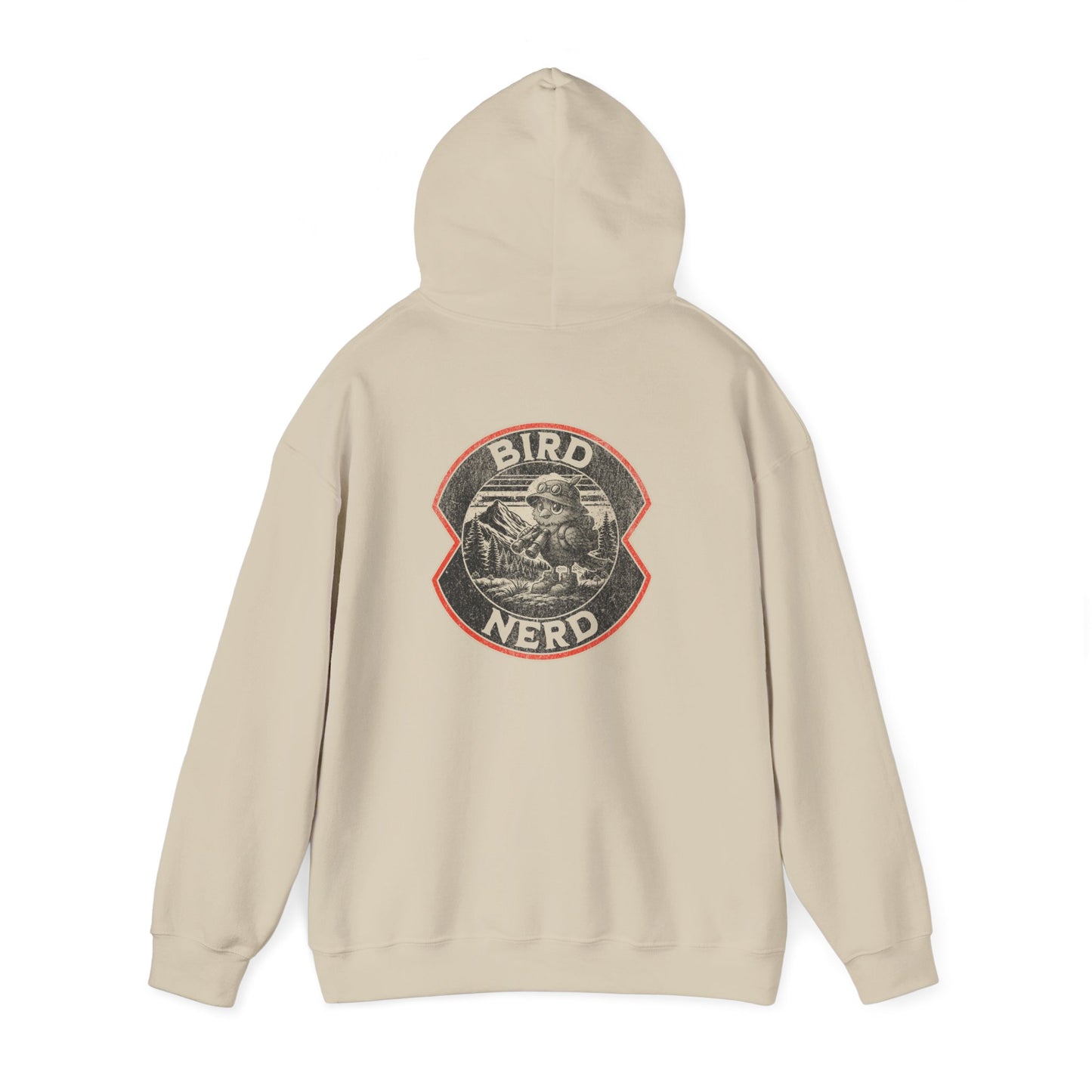 Bird Nerd Retro Back Design Unisex Hoodie