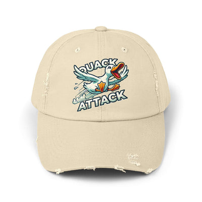 The Nerdy Birder Quack Attack Vintage Style Hat - Unisex Distressed Cap