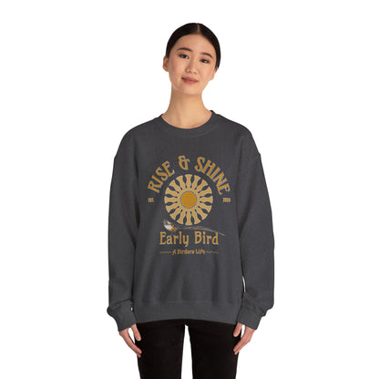Rise & Shine Early Bird Crewneck Sweatshirt - Perfect for Bird Lovers