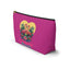 Romantic Summer Flamingo Accessory Pouch | Vibrant Floral Makeup Bag
