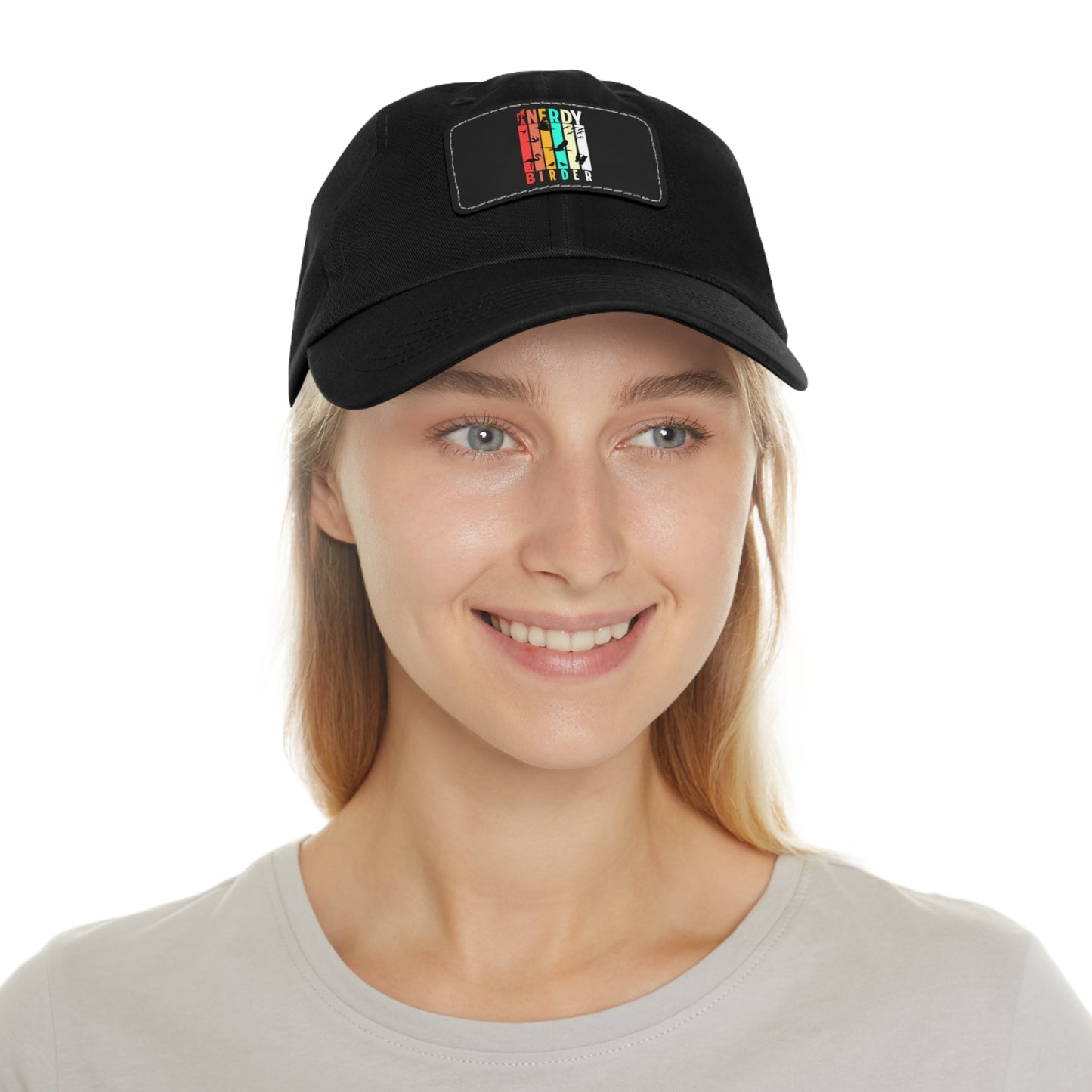 The Nerdy Birder I'm A Nerdy Birder Dad Hat with Leather Patch for Inspired by childhood memories of playful glamour, Stylish Outdoor Cap, Gift for Bird Watching Enthusiasts, Casual Fashion Accessory