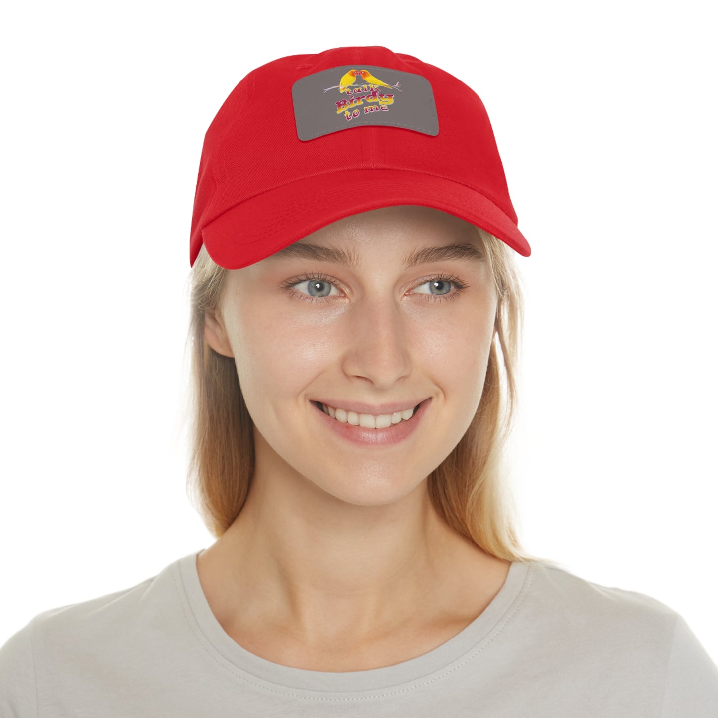 The Nerdy Birder Talk Birdy To Me Dad Hat with Leather Patch Stylish Outdoor Cap