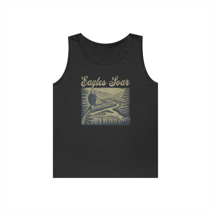 Eagles Soar Unisex Heavy Cotton Tank Top – Outdoor Adventure Wear