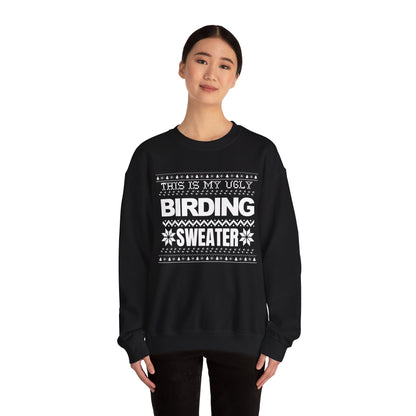 Ugly Birding Sweater - Unisex Heavy Blend Crewneck for Bird Lovers