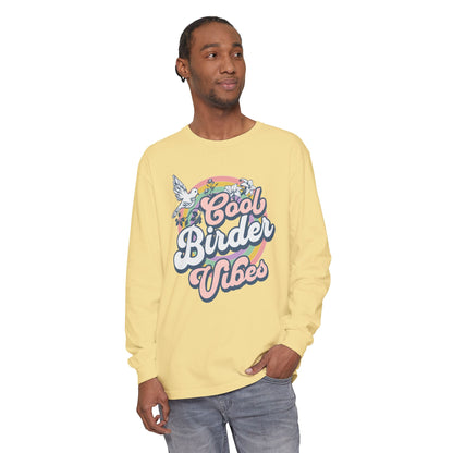 Cool Birder Vibes Long Sleeve T-Shirt for Bird Lovers