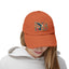 Hummingbird In Bloom Vintage Style Hat - Unisex Distressed Cap
