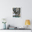 Serene Nature Framed Vertical Poster - Coastal Rock Reflection Art