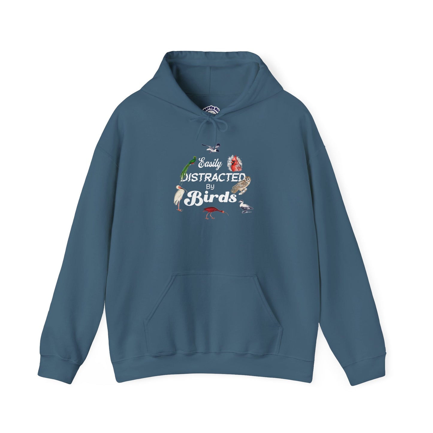 The Nerdy Birder - Easily Distracted by Birds Unisex Hoodie - Cozy Sweatshirt for Nature Lovers