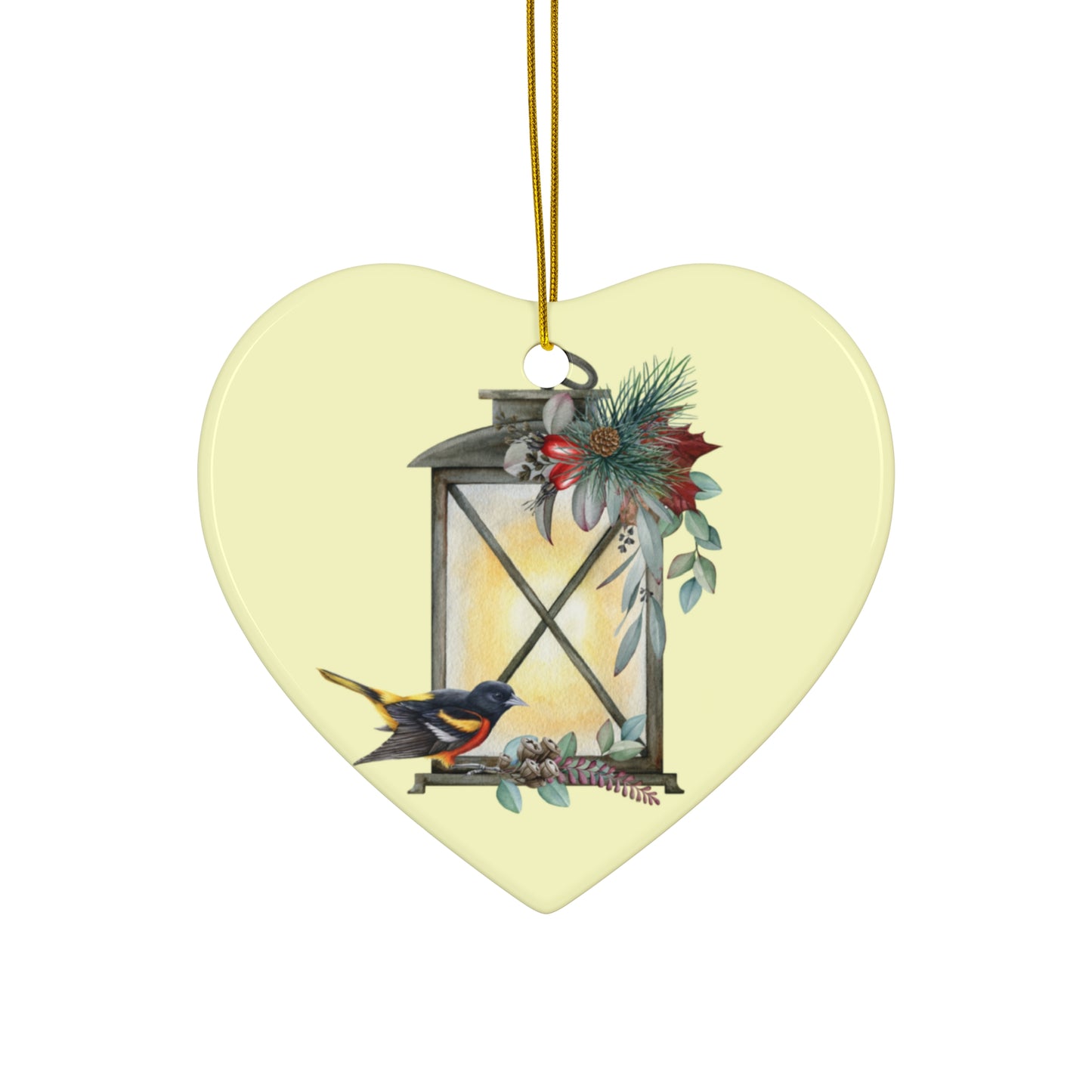 Holiday Latern Ceramic Ornament — 4 Shape Options