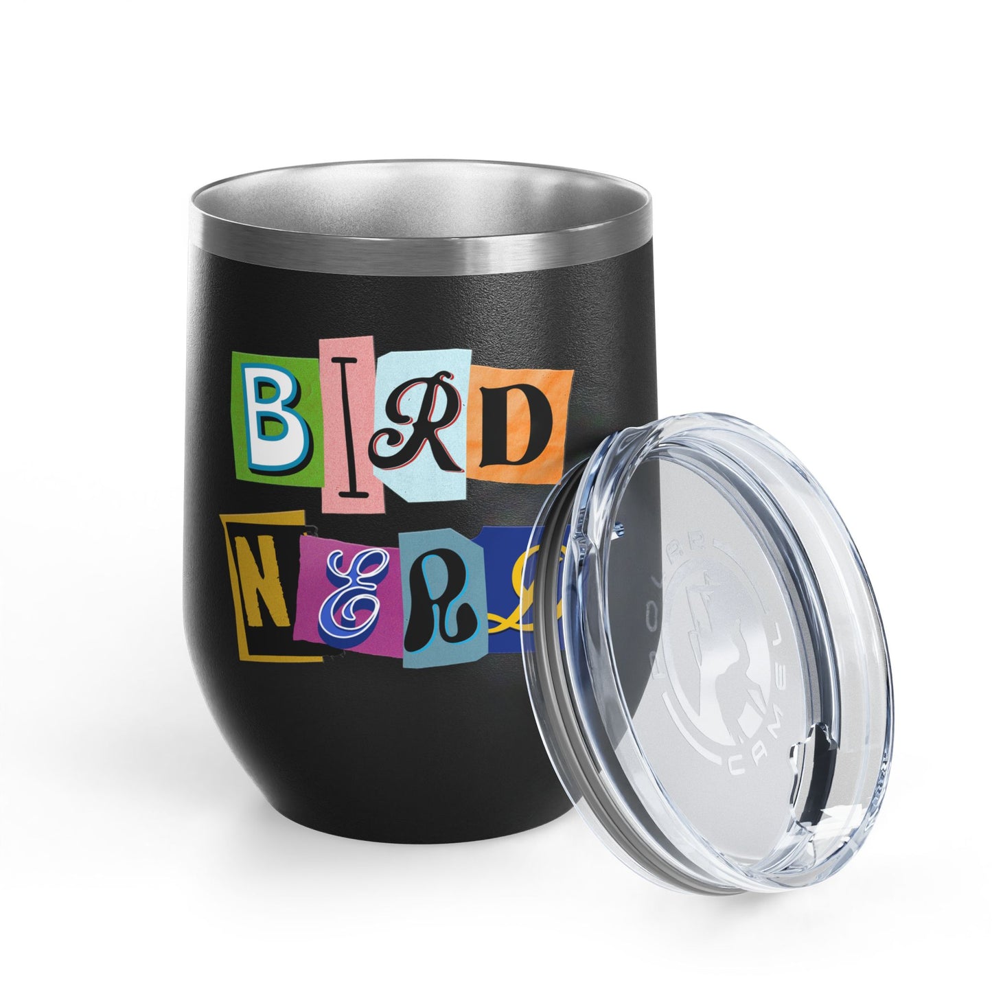 Bird Nerd Wine Tumbler - 12oz Insulated Stainless Steel Cup for Wine Lovers