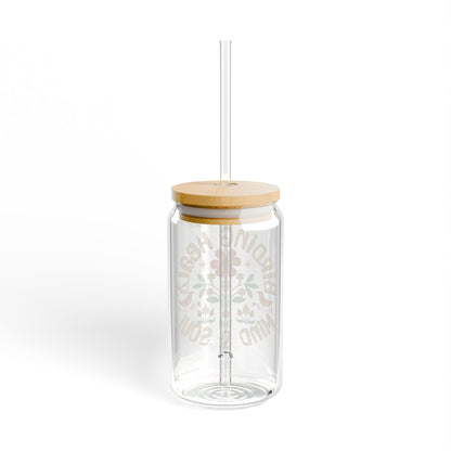 The Nerdy Birder Birding Heals 16oz Sipper Glass – Eco-Friendly Drinkware