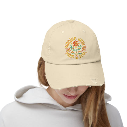 Birding Heals The Mind & Soul Unisex Distressed Cap - - Perfect Gift for Nature Lovers