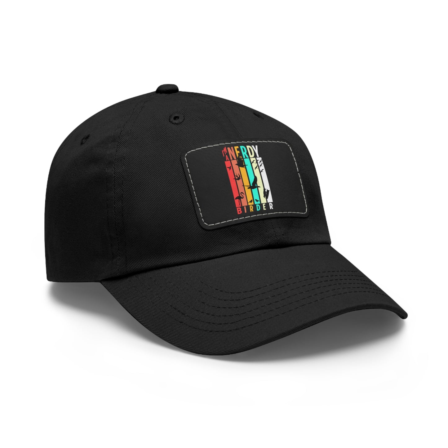 The Nerdy Birder I'm A Nerdy Birder Dad Hat with Leather Patch for Inspired by childhood memories of playful glamour, Stylish Outdoor Cap, Gift for Bird Watching Enthusiasts, Casual Fashion Accessory