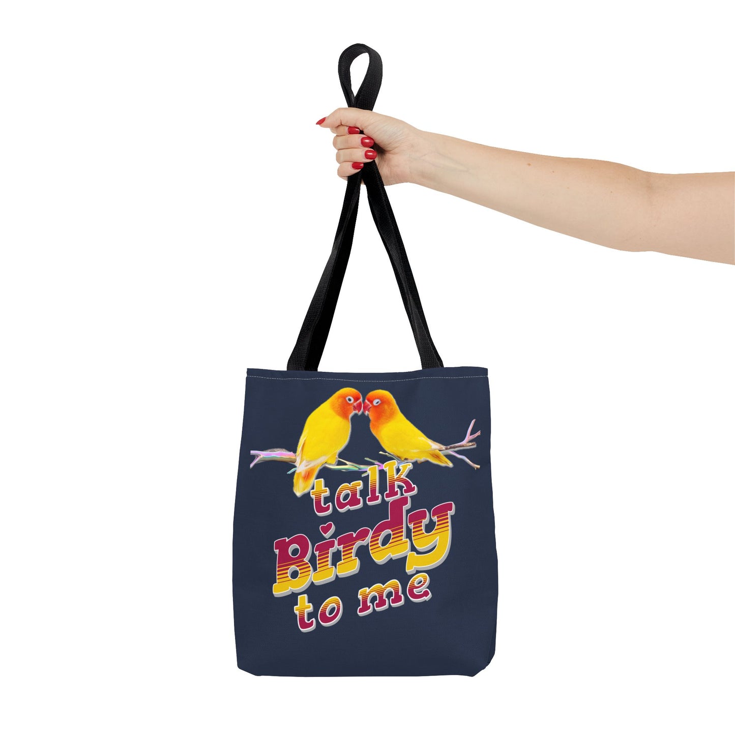 The Nerdy Birder Cute "Talk Birdy To Me" Tote Bag