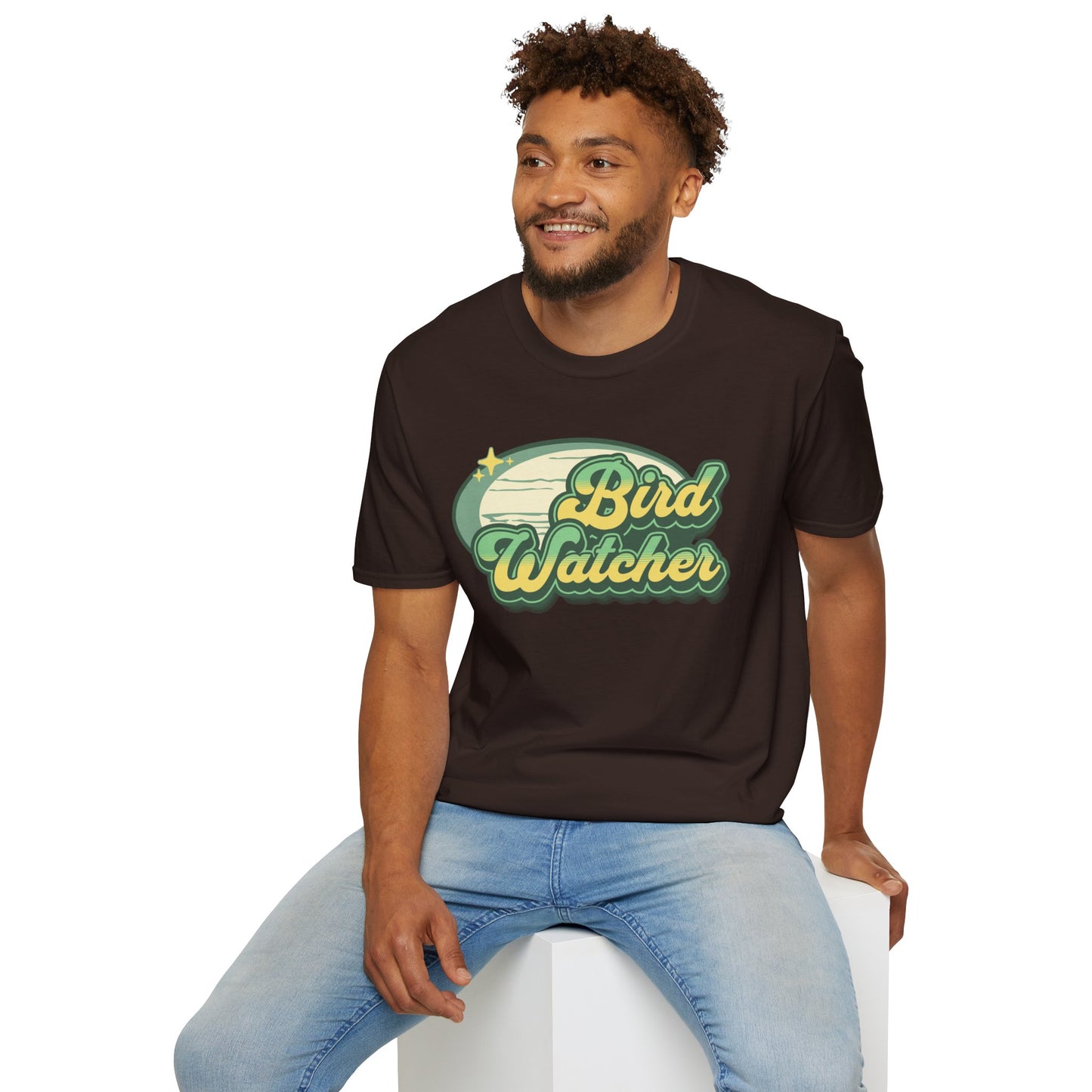 Bird Watcher Unisex Softstyle T-Shirt - Retro Vibe Tee for Casual Wear