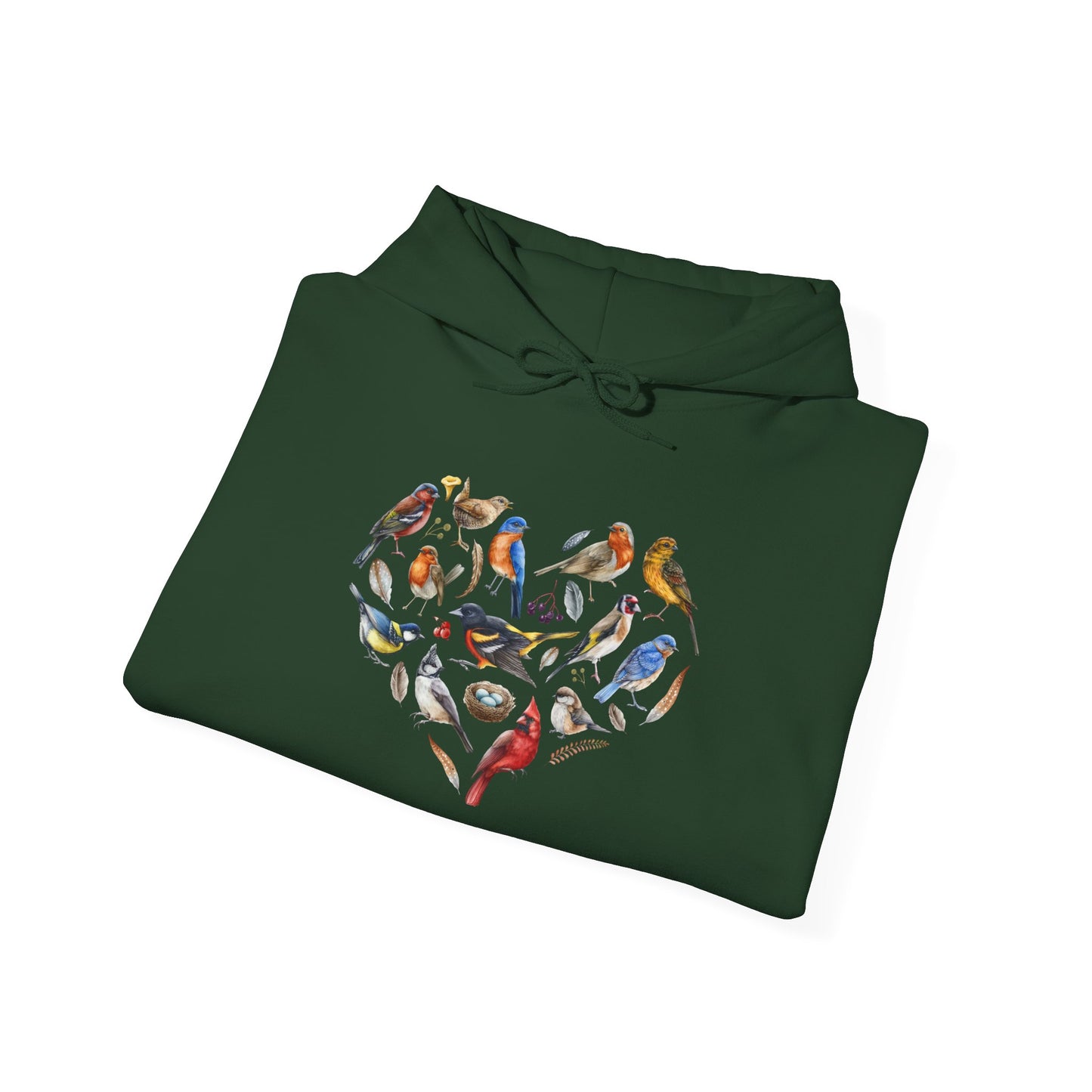 Bird Heart Unisex Hoodie - Cozy Sweatshirt for Nature Lovers