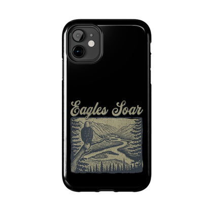 The Nerdy Birder - Eagles Soar Tough Phone Case, Nature Lover Gift, Hiking Accessory, Wildlife Enthusiast, Adventure Protection Case