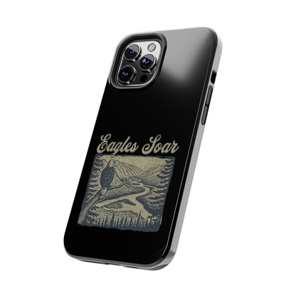 The Nerdy Birder - Eagles Soar Tough Phone Case, Nature Lover Gift, Hiking Accessory, Wildlife Enthusiast, Adventure Protection Case