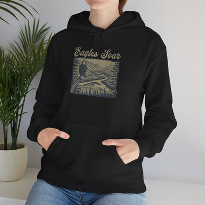 Eagle Soars Unisex Hoodie - Cozy Sweatshirt for Nature Lovers