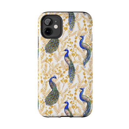 Elegant Peacock Tough Phone Case - Stylish Protection for Nature Lovers