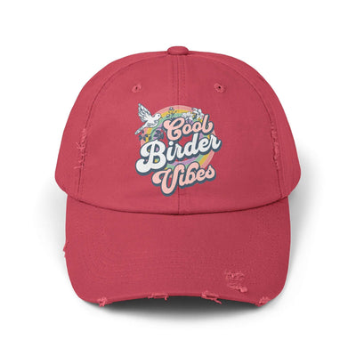 The Nerdy Birder Cool Birder Vibes Vintage Style Hat - Unisex Distressed Cap